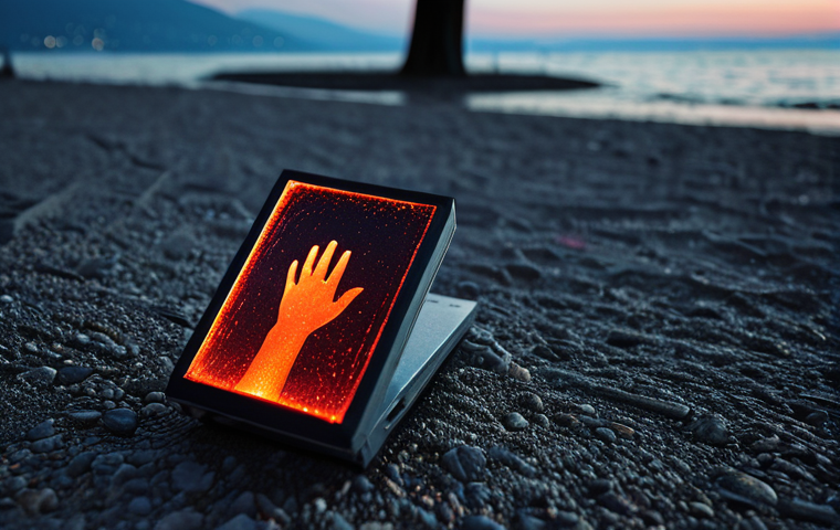 디지털 기억 보존의 인식 개선을 위한 캠페인 - **Prompt 1: The Fragility of Digital Memories**
    "A dimly lit, melancholic scene. In the foregrou...